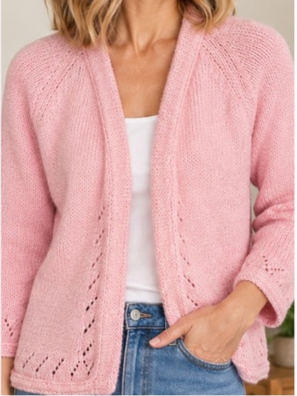 Vintage Pink Cardigan Sweater